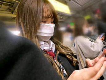 [Caution] LoIita face marvelous damsel I-chan at one's fingertips Shinjuku [Student / School Perpetual / Blazer / Unexpected Mini-Skirt / Gorgeous Limbs / A-cup / Creampie] #Sneak Shufty #Train #Sleep