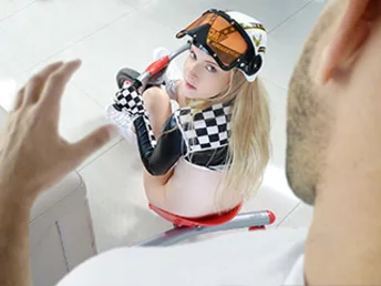 Harlow West models her super-cute haul-race doll apparel before rendezvous up with scorching racer Jmac. Harlow will count him down more than once, in this thrilling and entirely satisfying race.
