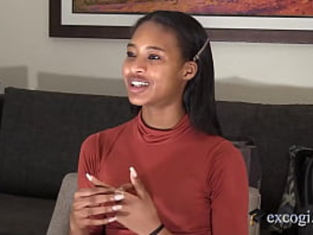 Jake Adams drills 18yo Dark-hued Crissy Floyd's taut vulva for the first-ever time on camera!