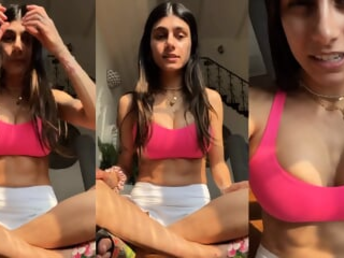 Mia Khalifa gives a fresh Pov hj & gets a phat bone rubdown in ASMR fashion