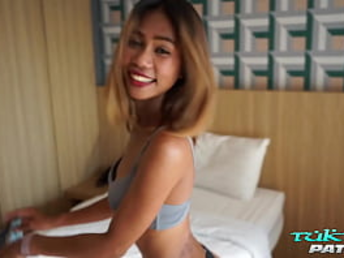 Bangkok Thai babe with petite boobs gets inserted rock-hard and takes a good-sized load