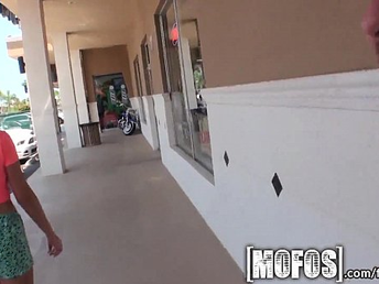 Mofos - Backroom four way with hot nubiles