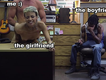 XXX PAWN - Sean Lawless Fucks Roggie Zee While Her Boyfriend Films Them And It's Boinked Up