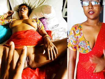 Girlnexthot1 joins Indian Bahu Sasur Secret Hook-up Flick for a super-naughty labia slurping soiree