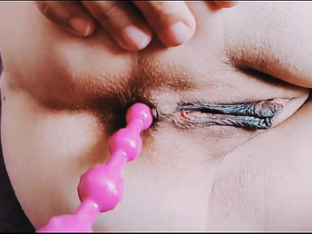 Behind the scenes, the cougar is prepping her crevices for filming