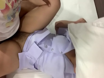 อย่าแตกเลอะชุดนะ จะไปทำงานต่อ เย็ดไป คุยไป