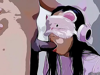 Mi Sobrina en ley es muy Tonta La Enga&ntilde;o con una Chupeta Para Meterle Mi Polla En La Boca Parte 1 - Animation