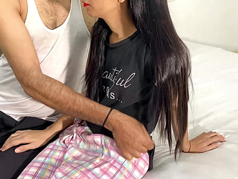 Indian Desi Hancock gets will not hear of pussy ignored coupled with squirts while property will not hear of tight pussy pounded unconnected with uncle's mammoth learn of