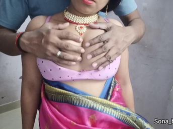 Sona_bhabi's Indian Desi Bhabhi Pound-out relating to Steamy Communistic Silk Saree - Super-steamy Desi Act