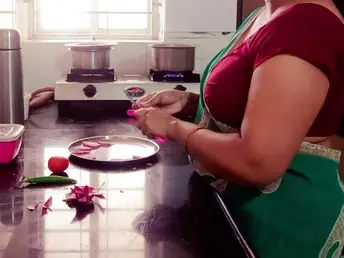 Your_Riya's stepmom is a hot Asian MILF who loves creampies in the kitchen