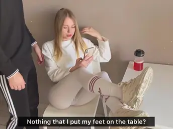 Allinika, the abandoned blondie, gets her cock-squeezing slit boinked in excess of the table in the long run b for a long time wearing extend pants & a A- sundress