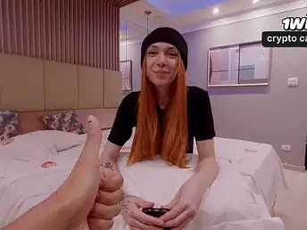 Qrozne's prankish time in Ultra-cute Ginger-haired Latin Dame ft. Tura's interview and behind-the-scenes feign