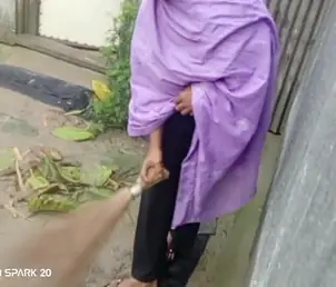 Watch Nymph Blistering the Yard Bare in the Rain: Intimate Alfresco Flourish with Desi Hd Video