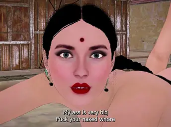 Indian laborer takes standing of busty 3D MILF’s dual foray