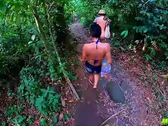 Sexy tattooed MILF Deny Barbie & Natzinha Morena obtain their tits and pussies banged on every side eradicate affect hinterlands