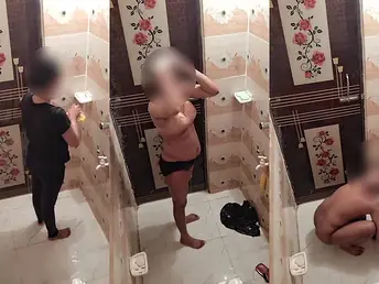 Blonde Bhabi Imran takes a bathroom in back of surreptitiously in hot doggystyle represent
