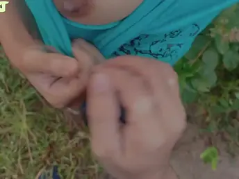 Anushka & Rahul Kazi in taut denim obtain sweltering to coochie & internal cumshot in open-air college sextape